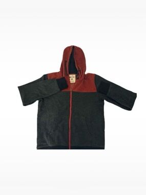 TTD Boys Gray & Red Hooded Zip Up Jacket